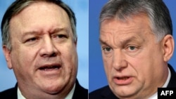 Secretarul de stat american Mike Pompeo și premierul de la Budapesta, Viktor Orban