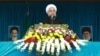 File photo:IRAN -- Iranian President Hassan Rouhani addresses the crowd at a public speech in Bandar Kangan, March 17, 2019