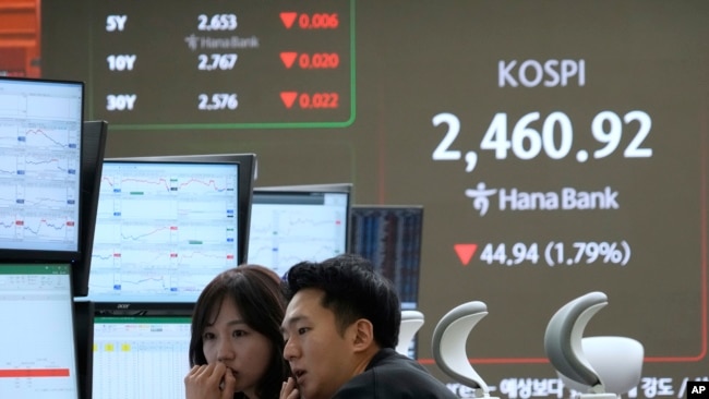 شاخص سهام بازار کره جنوبی، کوپسی، در روز جمعه ۱.۸ درصد کاهش یافت