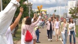 Human Chains, Protests Continue Into Fifth Night In Belarus