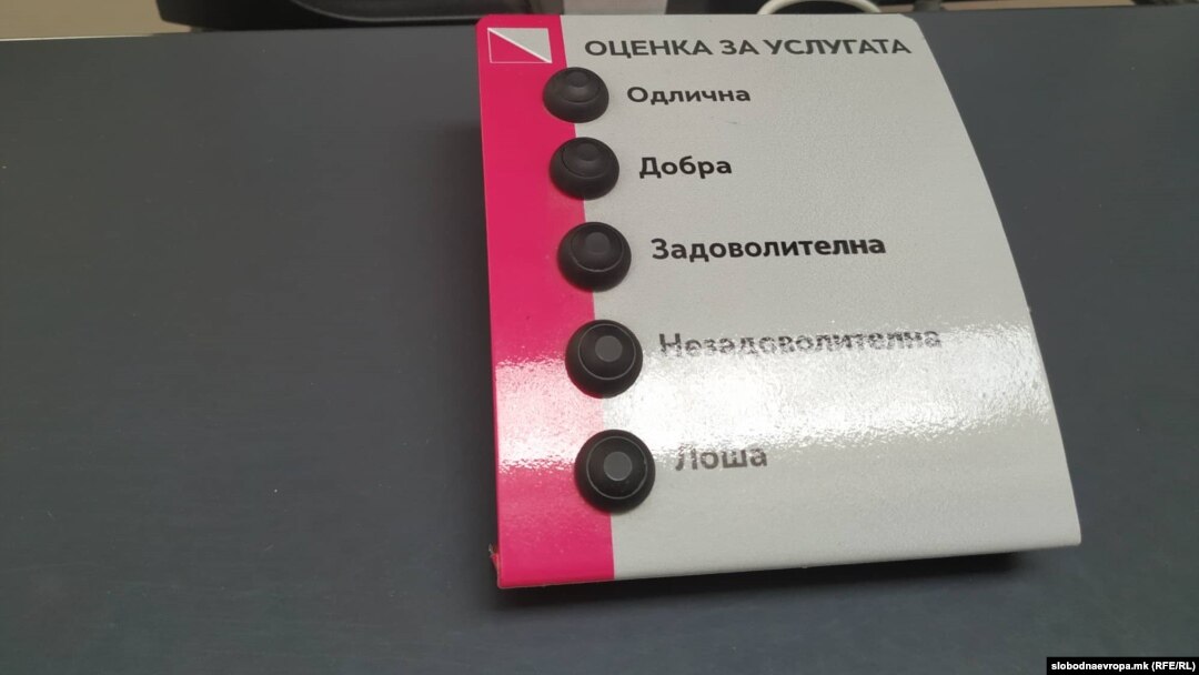 шалтери за оценка на услугата во јавна инситуција