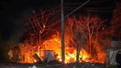 Пожежа на Одещині, що виникла внаслідок російського удару. 26 квітня 2026 року