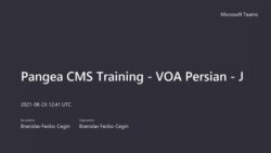 Pangea CMS Training - VOA Persian - Journalists & Contributors