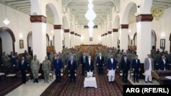 مراسم معرفی قوماندان امنیه ولسوالی‌ها در ارگ ریاست جمهوری افغانستان