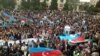 Предвыборный митинг оппозиционного кандидата Джамиля Гасанлы в Баку, 5 октября 2013 г.