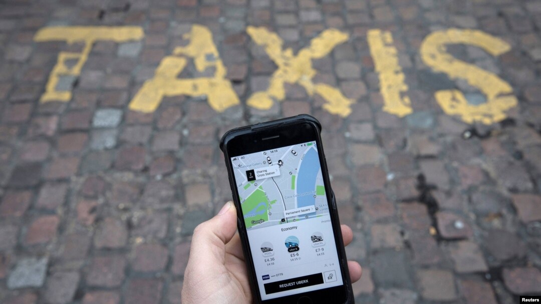 Uber aplikacija na telefonu, ilustrativna fotografija