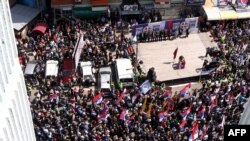 Mitrovica: Protest Srba sa severa Kosova protiv sporazuma, april 2013.