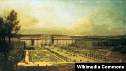 Бэрнарда Каналета, «Палац Шэнбрун у Вене» (1759).