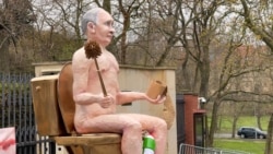 The Russian Bare: Protesters Erect Naked Putin Sculpture To Protest Spike In Ukraine Fighting