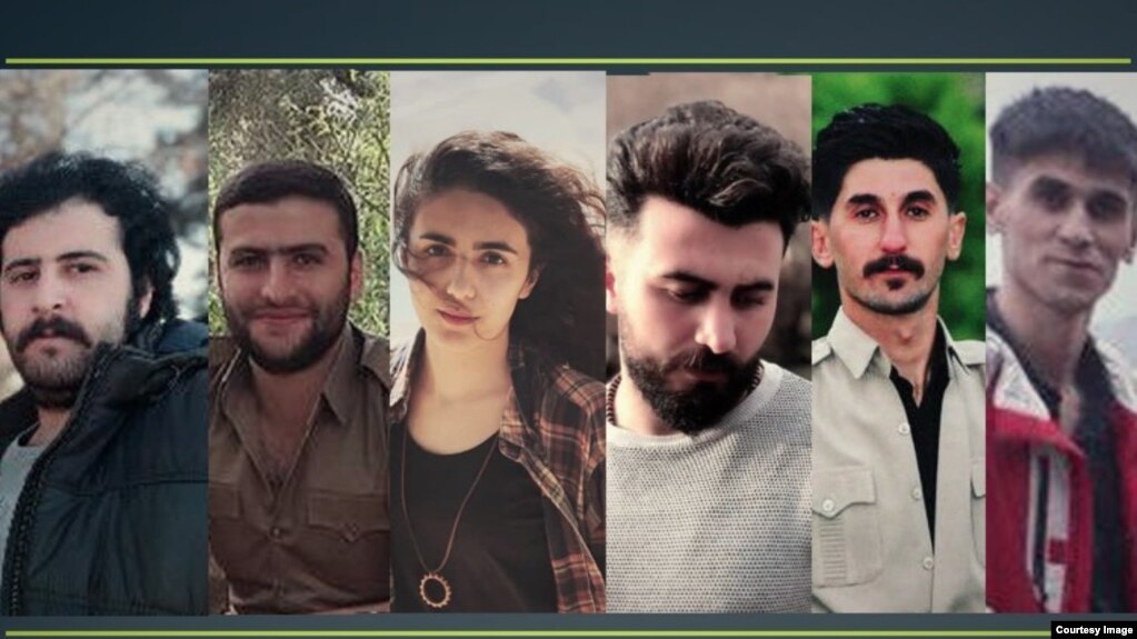 عکسی که شبکه حقوق بشر کردستان از چند تن از بازداشت‌دگان اخیر منتشر کرده است