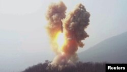 Testimi i një rakete në Korenë e Veriut, foto nga arkivi. 