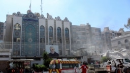 کنسولگری ایران در دمشق پس از حمله هوایی