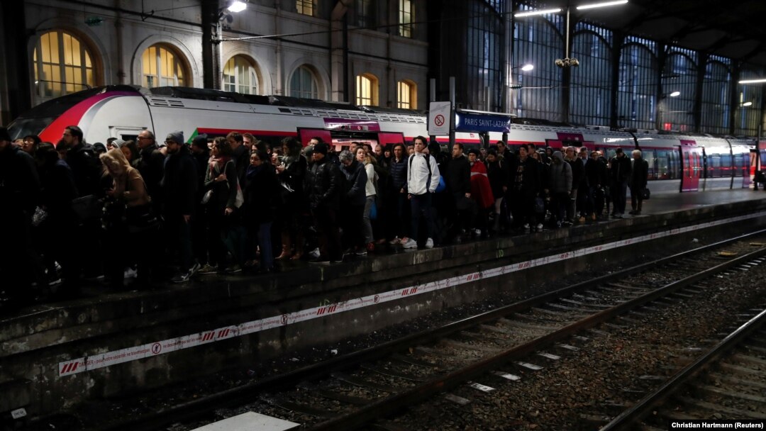 Protest nacionalne željeznice SNCF, Pariz