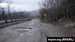Дорога на село Лучистое