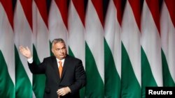 Orbán Viktor miniszterelnök a Fidesz kongresszusán 2021. november 14-én