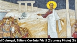 România - Apostolul Andrei predicând în Dobrogea, frescă Grigore Popescu