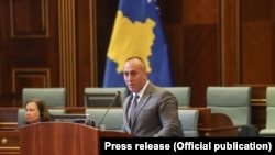 Ramuš Haradinaj na sednici Skupštine Kosova