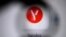 Yandex's logo on a laptop screen