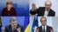 Prezidentler Wladimir Putin, Petro Poroşenko, Angela Merkel we Fransua Olland 