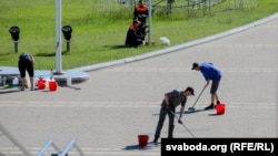 Ілюстрацыйнае фота. Падрыхтоўка да другіх Эўрапейскіх гульняў у Менску. 31 траўня 2019 году