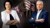 Сябра асацыяцыі сваякоў палітвязьняў і Каардынацыйнай Рады Сьвятлана Мацкевіч, кіраўнік Народнага антыкрызіснага ўпраўленьня Павал Латушка. Вызваленьне палітвязьняў, званок Трампа Лукашэнку. Ілюстрацыйны каляж. 