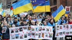 Акцыя памяці герояў Нябеснай сотні. 