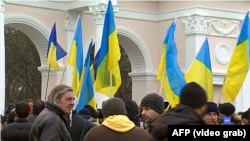 Севастополь. Проукраїнський мітинг, березень 2014 року