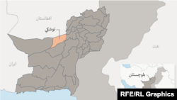 د بلوچستان د نوشکي ضلعې نقشه.