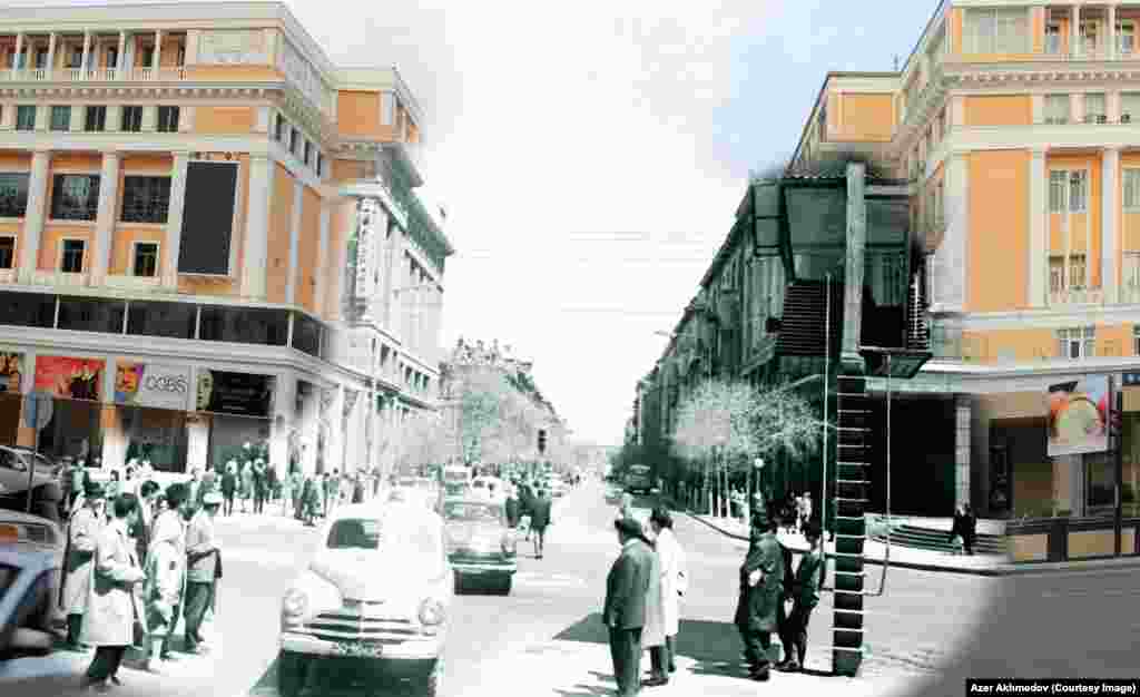 Nizami kinoteatrının qarşısındakı küçə