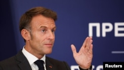 Presidenti i Francës, Emmanuel Macron, gjatë vizitës së tij në Beograd, Serbi, 29 gusht 2024.