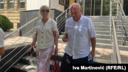 Milenko Živanović nakon oslobađajuće presude ispred suda u Beogradu, 1. jula 2025.