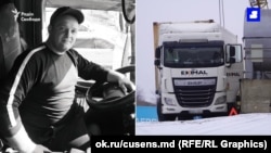 Колаж: фото затриманого водія та вантажівка компанії Eximal Transcom SRL