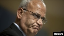 Saeb Erekat, the Palestinian Authority's chief negotiator (November photo)