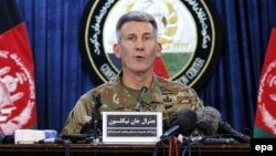 General John Nicholson, the c commander of U.S. forces in Afghanistan, said the strike "will disrupt the [IS] network, degrade their recruitment process, and hinder their attempts to conduct international operations."