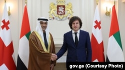 ირაკლი კობახიძე და საამიროების საგარეო საქმეთა სამინისტროს სახელმწიფო მინისტრი საიდ ალ ჰაჯერი