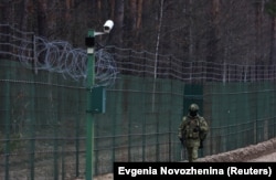 Заграждения на границе Украины и Беларуси