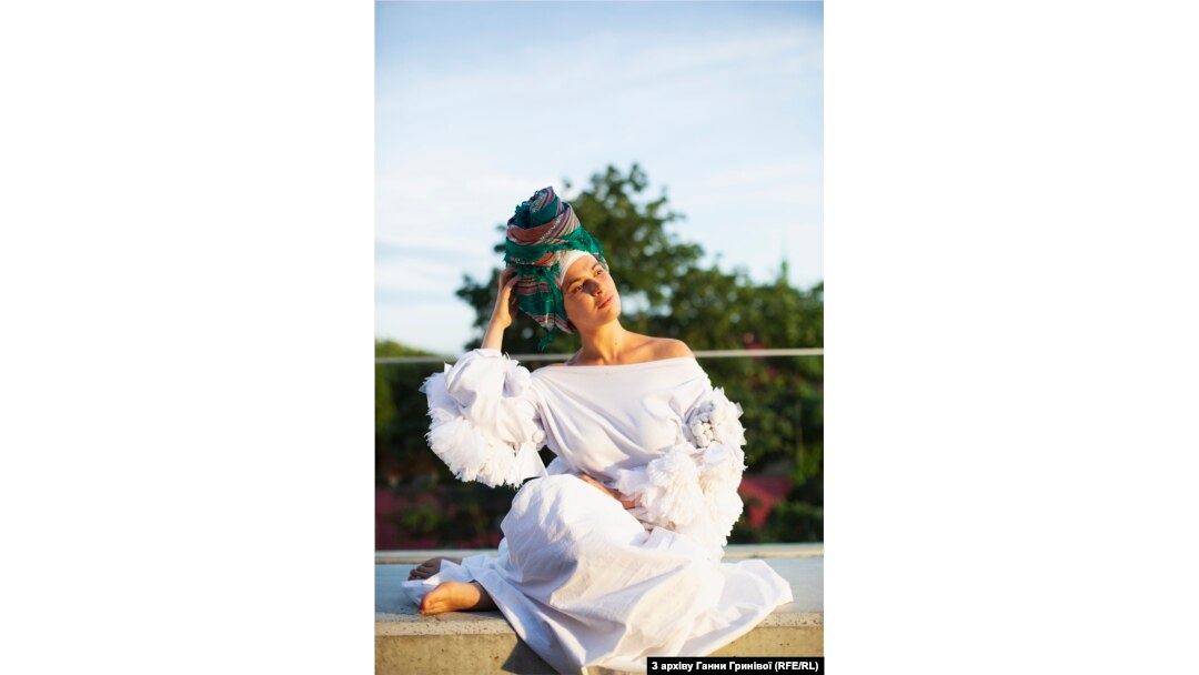 Ганна Гриніва під час зйомок кліпу у Львові