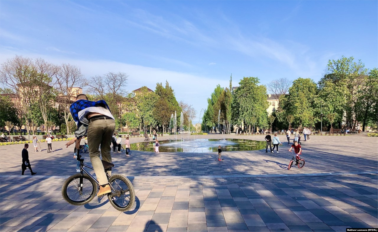 Central Mariupol on a recent afternoon