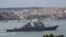 The U.S. Navy guided-missile destroyer USS Porter sails in the Bosphorus on its way to the Mediterranean Sea in August 2019.