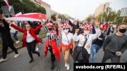 Марш вызваленьня палітвязьняў, 4 кастрычніка, Менск.