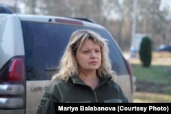 Акторка Ірма Вітовська під час зйомок фільму «Втомлені»