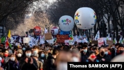 Protesti Sindikata prosvetnih radnika Francuske, 13. januar 2022. 