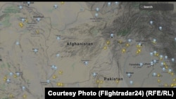 پروازهای عبوری از حریم هوایی افغانستان. روز پنجشنبه ۰۶ جنوری ۲۰۲۲