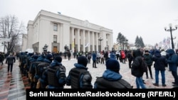 Сьогодні кількість протестувальників значно менша, ніж учора
(Усі фото у новині за 26 січня 2022 року)