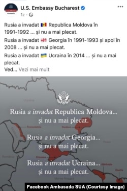 Ambasada SUA la București a postat pe Facebook mai multe date despre ce a făcut Rusia în ultimii ani