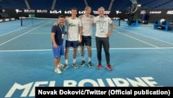 Fotografija koju je Novak Đoković objavio na Tviteru nakon odluke suda u Australiji da je njegova viza za ulazak u zemlju važeća, 10. januar 2022. 