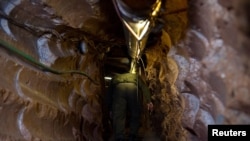 The inside of a cross-border tunnel which Israel said was dug from Lebanon into Israel, is seen during a media tour organised by the Israeli military near Zar'it in northern Israel, June 3, 2019. REUTERS/Gil Eliyahu