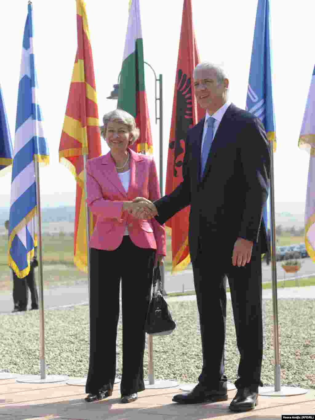 Irina Bokova, generalna direktorka Uneska i predsednik Srbije Boris Tadić, 02.09.2011. Foto: RSE / Vesna Anđić 