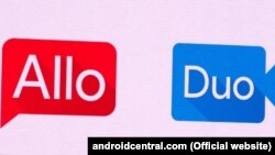 Google firmasynyň "Duo" we "Allo" programmalary.