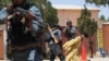 FILE: Afghan police officers show their counterterrorism skills during a training session in Gozara district of Herat on July 21.